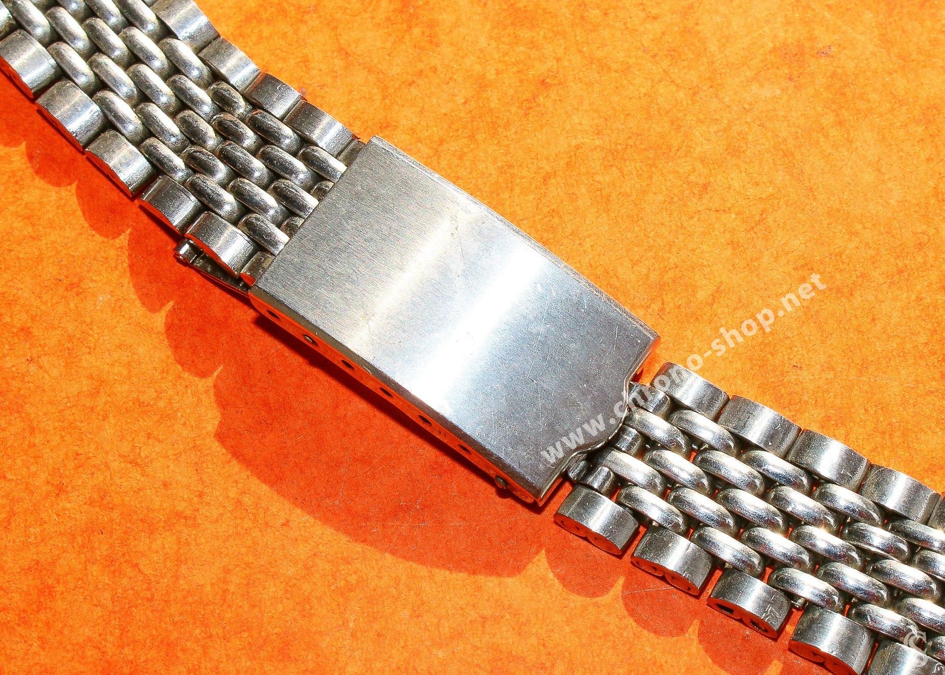 Beads Of Rice Straight End Link Steel Watch Bracelet