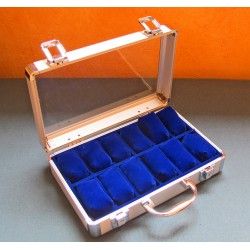 12 Grid Watch Display Storage Box Case Jewelry Aluminium Square Organizer Slots