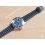 TROPIC 2000 Black Strap Swiss slotted vintage watch band 15mm ref 24020 waterproof 70s INOX buckle