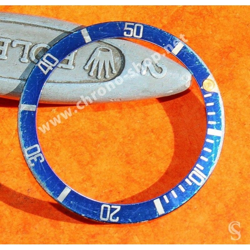 ROLEX RARE INSERT GRADUE LUNETTE BLEU FADED MONTRE SUBMARINER DATE 16613, 16618, 16803, 16808 PERLE TRITIUM