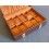 Luxury 10 Brown Grid Watch Display Storage Box Case Jewelry Aluminium Square Organizer Slots