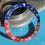 ROLEX AUTHENTIQUE GMT MASTER INSERT GRADUE 24H DE LUNETTE 1675, 16750 COULEUR PEPSI