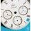 Ebel Authentique Cadran blanc Montres 38mm Chronograph ref 1137240-16765P Or Acier