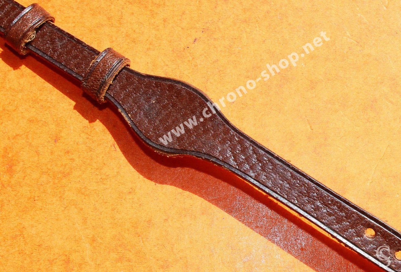 8mm Watch Band White Leather Alligator Grain 6 15/16 Inch Length