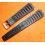 TROPIC 2000 Black Strap Swiss slotted vintage watch band 15mm ref 24020 waterproof 70s INOX buckle