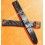 Vintage Watch Strap Black Leather Racing, Rally style ladies 12mm 70s INOX buckle