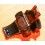 Watch Part Horology Wristwatches Straps, bracelet Black Butterfly folded clasp buckle leather,rubber band 20mm