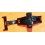 Accessoire horlogerie Montres Bracelet Double boucle déployante acier noir papillon Bracelets 20mm