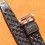 RARE & VINTAGE BRACELET RALLY PERFORÉ NOIR MONTRES N.O.S.SWISS TROPIC SPORT 18mm Ref 22509