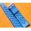 AUTHENTIC NOS 20mm SWISS CURVED TROPIC PERFORATED DIVE BAND WATCH BRACELET STRAP REF 22505 BLUE
