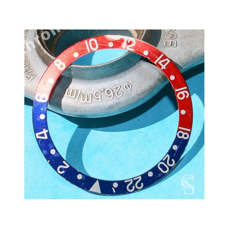 Rolex GMT Master watch Faded PEPSI Blue & Pink Red color S/S 16700, 16710, 16760 Bezel 24H Insert Part