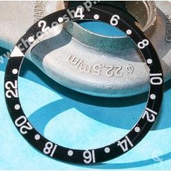 ROLEX 90's NOIR FAT FONT SERIFS INSERT GRADUE 24H LUNETTE MONTRES GMT MASTER 16700,16710,16760