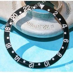 Rolex GMT Master watch Black color S/S 16700,16710,16760 Bezel 24H Insert Part FAT FONT SERIFS