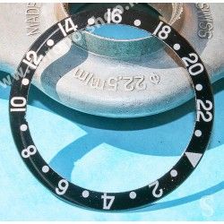 Rolex GMT Master watch Black color S/S 16700,16710,16760 Bezel 24H Insert Part FAT FONT SERIFS