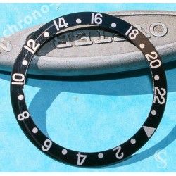 ROLEX 90's NOIR FAT FONT SERIFS INSERT GRADUE 24H LUNETTE MONTRES GMT MASTER 16700,16710,16760