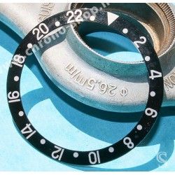 ROLEX 90's NOIR FAT FONT SERIFS INSERT GRADUE 24H LUNETTE MONTRES GMT MASTER 16700,16710,16760