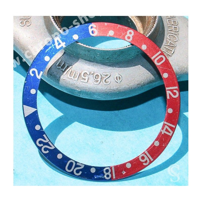 Rolex GMT Master watch Faded Serifs PEPSI Blue & Pink tons 16700,16710,16760 Bezel 24H Insert Part