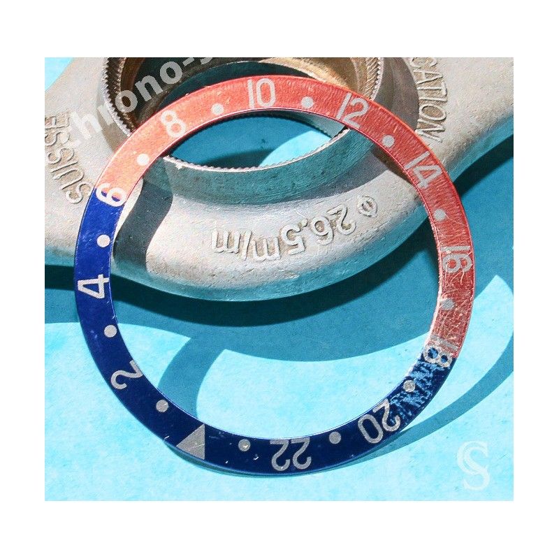 Rolex GMT Master watch Faded Serifs PEPSI Blue & Pink tons 16700,16710,16760 Bezel 24H Insert Part