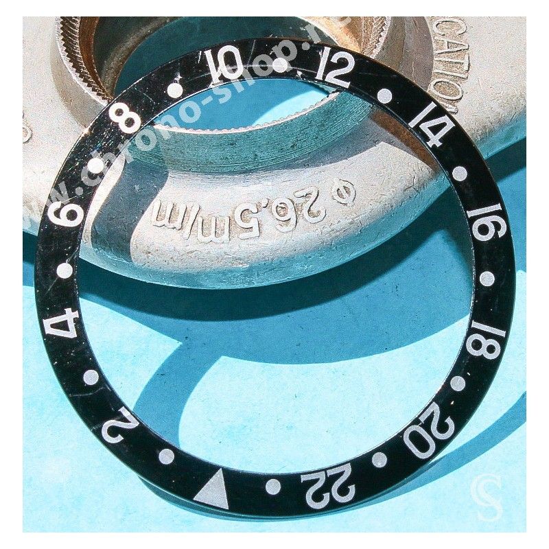 Rolex GMT Master watch Black color S/S 16700,16710,16760 Bezel 24H Insert Part FAT FONT SERIFS