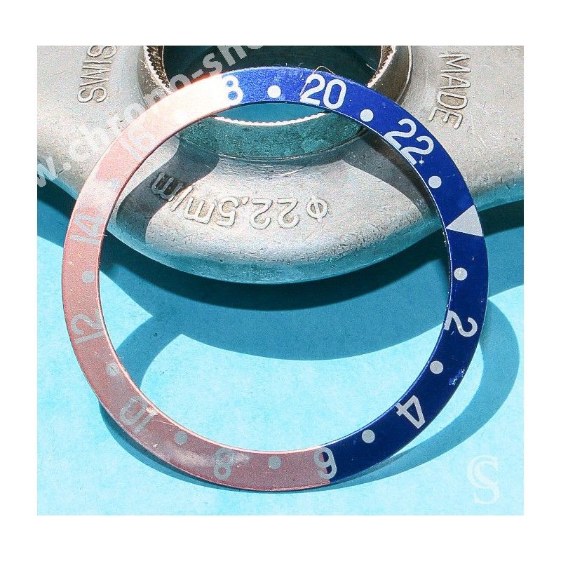 Rolex GMT Master watch Faded Serifs PEPSI Blue & Pink tons 16700,16710,16760 Bezel 24H Insert Part