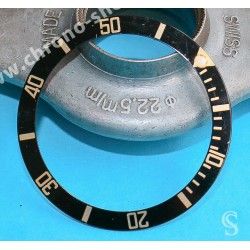 Rolex 90's Glossy Black color Submariner Date Tutone 16803, 16613, 16808, 16618 Watch Bezel Graduated Luminova Insert Part