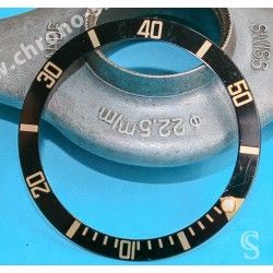 Rolex 90's Glossy Black color Submariner Date Tutone 16803, 16613, 16808, 16618 Watch Bezel Graduated Luminova Insert Part