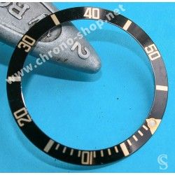 Rolex 90's Glossy Black color Submariner Date Tutone 16803, 16613, 16808, 16618 Watch Bezel Graduated Luminova Insert Part