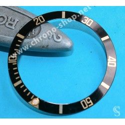 Rolex 90's Glossy Black color Submariner Date Tutone 16803, 16613, 16808, 16618 Watch Bezel Graduated Luminova Insert Part