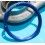 ROLEX RARE INSERT GRADUE LUNETTE BLEU MONTRES SUBMARINER DATE 16613, 16618, 16803, 16808