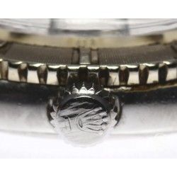 ROLEX THUNDERBIRD TURN-O-GRAPH 1625 ORIGINALE LUNETTE ROTATIVE OR BLANC 14Kt MONTRES VINTAGE