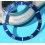 Rolex 90's Glossy Blue color Submariner Date Tutone 16803, 16613, 16808, 16618 Watch Bezel Graduated Tritium Insert Part