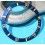 ROLEX RARE INSERT GRADUE LUNETTE INSERT BLEU MONTRES SUBMARINER DATE 16613,16618,16803,16808 TRITIUM