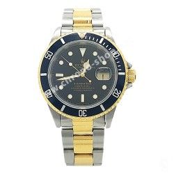 Rolex 90's Glossy Black color Submariner Date Tutone 16803, 16613, 16808, 16618 Watch Bezel Graduated Luminova Insert Part