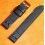Bracelet simili cuir couleur noir 20mm avec rivets Montres type aviateurs, pilotes