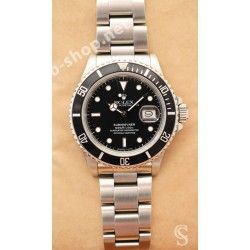 ROLEX ORIGINAL INSERT NOIR AVEC PATINE MONTRES SUBMARINER DATE 16800,168000,16610 TRITIUM