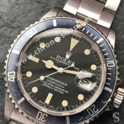 ROLEX ORIGINAL INSERT NOIR AVEC PATINE MONTRES SUBMARINER DATE 16800,168000,16610 TRITIUM