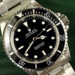 ROLEX ORIGINAL INSERT NOIR MONTRES SUBMARINER DATE 16800,168000,16610 PLOT LUMINOVA