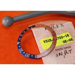 Rolex GMT Master Faded PEPSI Blue Red Copper color S/S 16700 Bezel Insert Part 