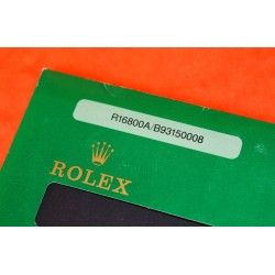 VINTAGE EARLY ROLEX SUBMARINER DATE 16800 GARANTY PAPER STORAGE SLEEVE CARD GREEN VINTAGE FROM 80'S