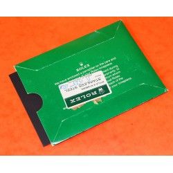 VINTAGE EARLY ROLEX SUBMARINER DATE 16800 GARANTY PAPER STORAGE SLEEVE CARD GREEN VINTAGE FROM 80'S