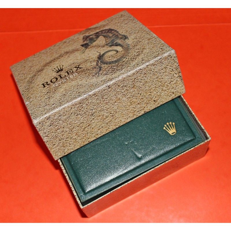 ♛♛ Rare PRISTINE Vintage 70's Rolex Seahorse Box & case - 5513 1680 1675 1665 outside box & box full set 67.00.3 ♛♛