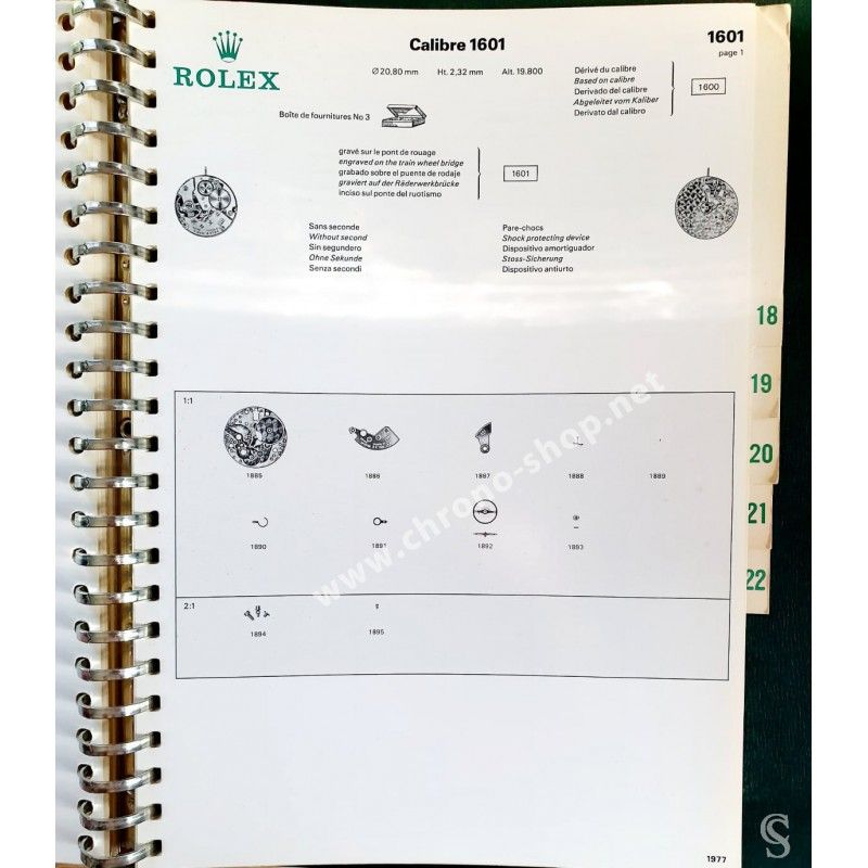 Rolex R5 Rare Catalog Infor Repair original Swiss Spare Parts