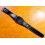 Genuine 70's vintage Leather Vintage Military Watch Strap Bund Band 18mm Black color buckle Ssteel