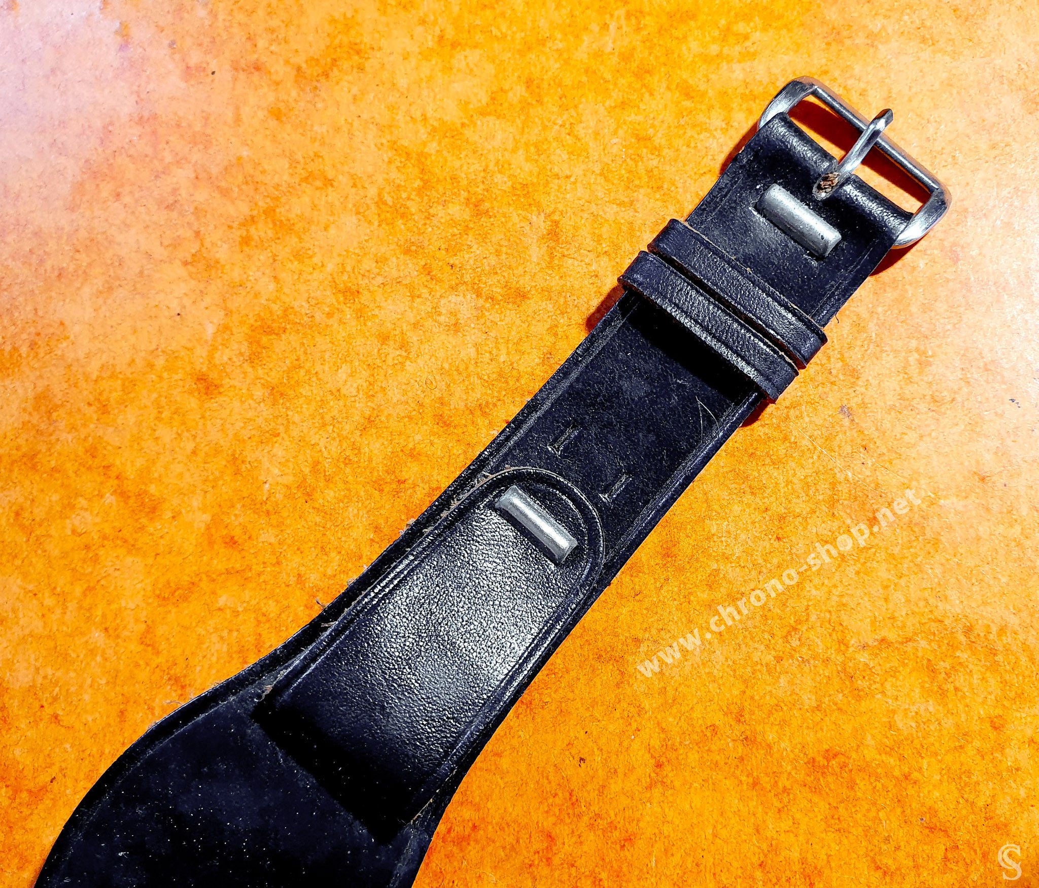 Genuine 70's vintage Leather Vintage Military Watch Strap Bund Band ...