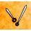 Horology Watch parts 2 x black hands swords luminova for sale