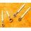 Breitling Authentique Set 4 x Aiguilles or jaune luminova montres Chronomat