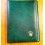 ROLEX ACCESSOIRE PORTE DOCUMENT, PORTEFEUILLE EN CUIR VERT POUR CARTES, GARANTIES, NOTICES MONTRES REF 100.00.41