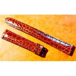 Zenith Rare ladies Brown Color Alligator Leather Watch Band Strap 14mm x 12mm