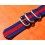 20mm Strong Zulu 4 Ring Red blue military Nylon Watch bracelet Band Strap perfect for Rolex watches