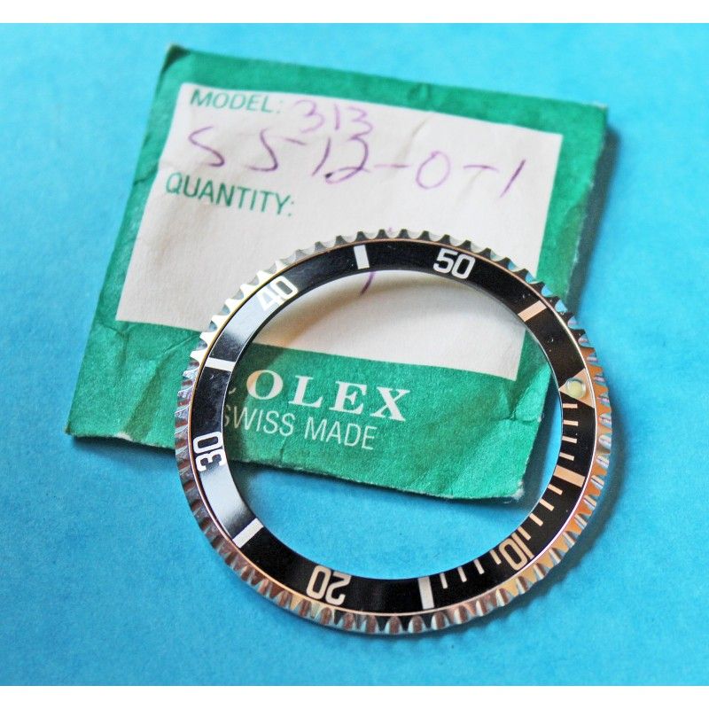 ★★ Vintage N.O.S Rolex 5512 Submariner Bezel + black fat front  Insert 5512,5513,1680,7928,7021,7016,9411 tritium dot ★★